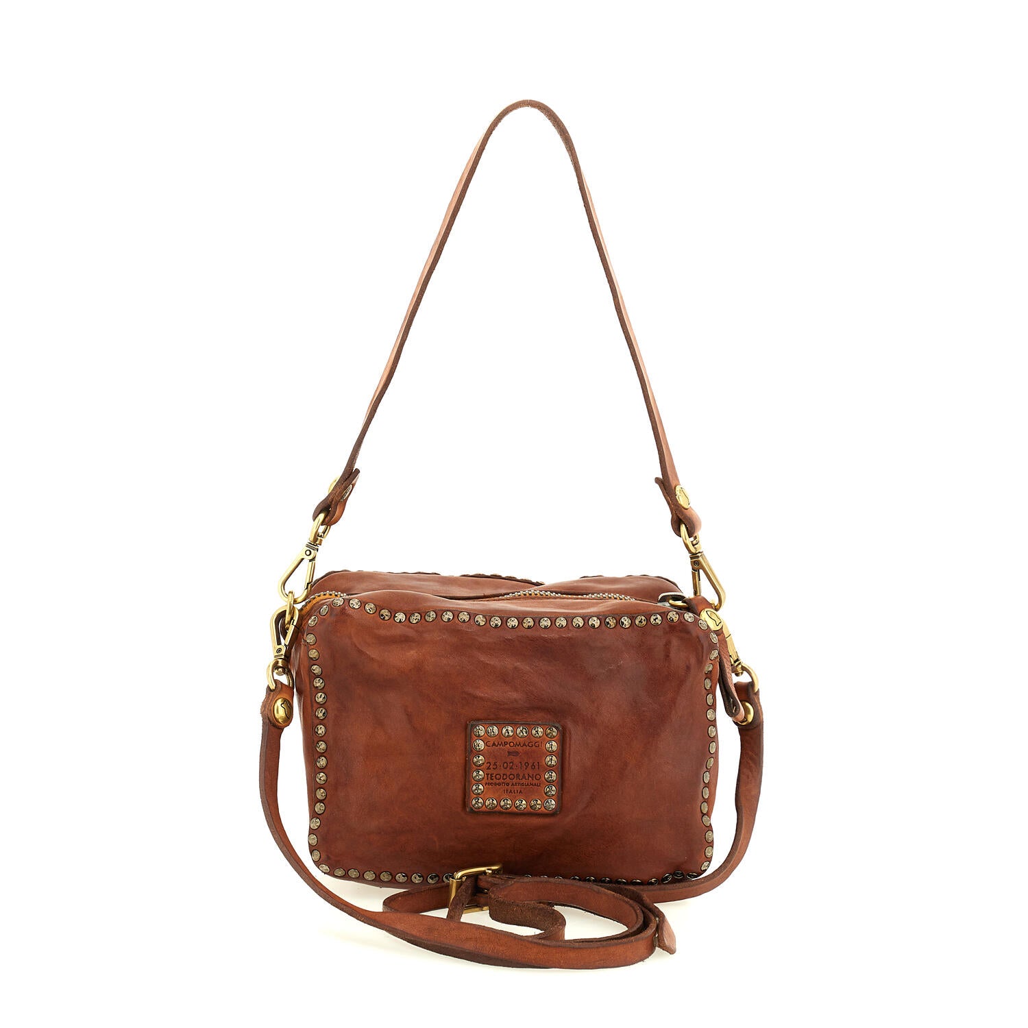 Kate Bowling taske, small - Cognac/Honey Rhinestone